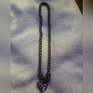 Metal Heart and Lock Necklace